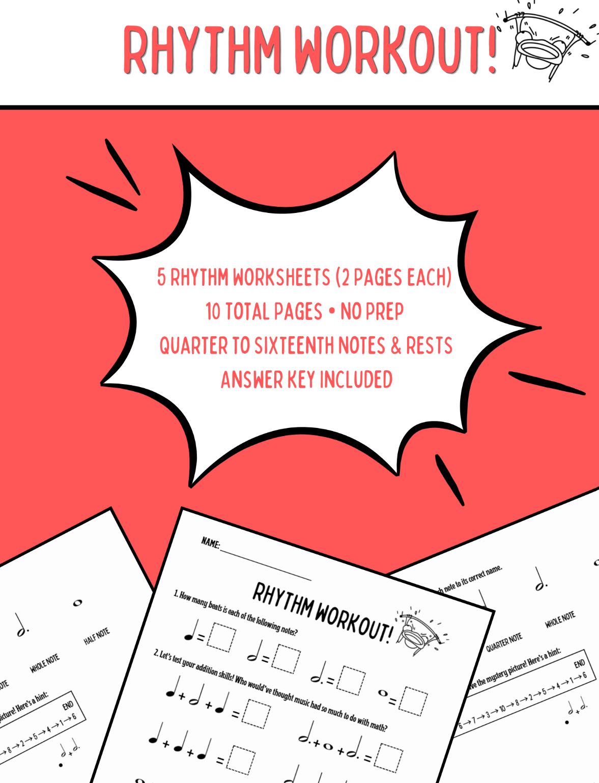 Rhythm Workout Set 1 worksheet preview