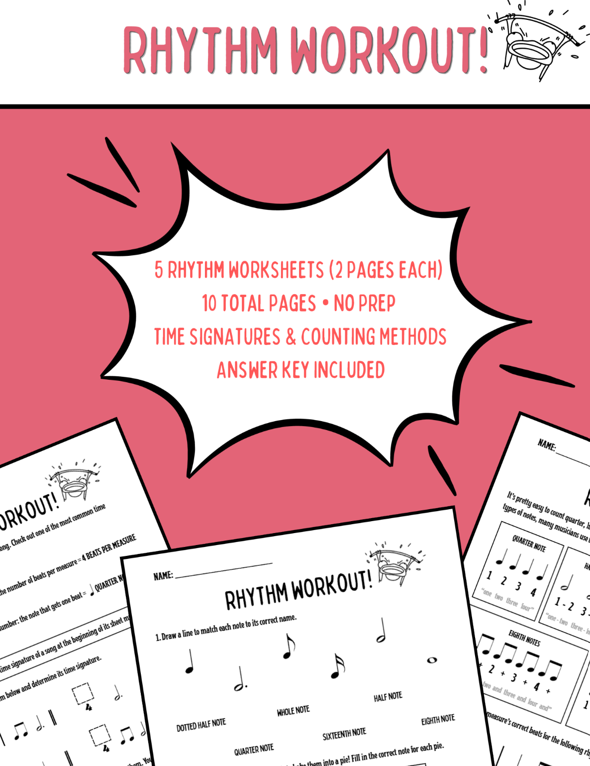 Rhythm Workout Set 2 worksheet preview